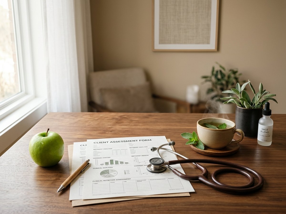 Clinical consultation desk and blood report review