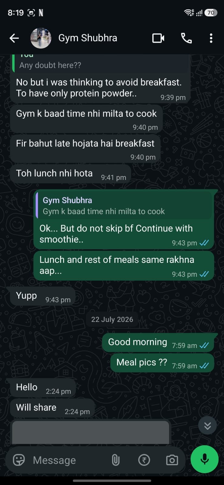 WhatsApp Consultation